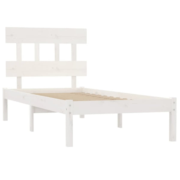 Weißes Bettgestell Aurama 100x200cm (Holz)
