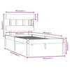 Weißes Bettgestell Aurama 100x200cm (Holz)