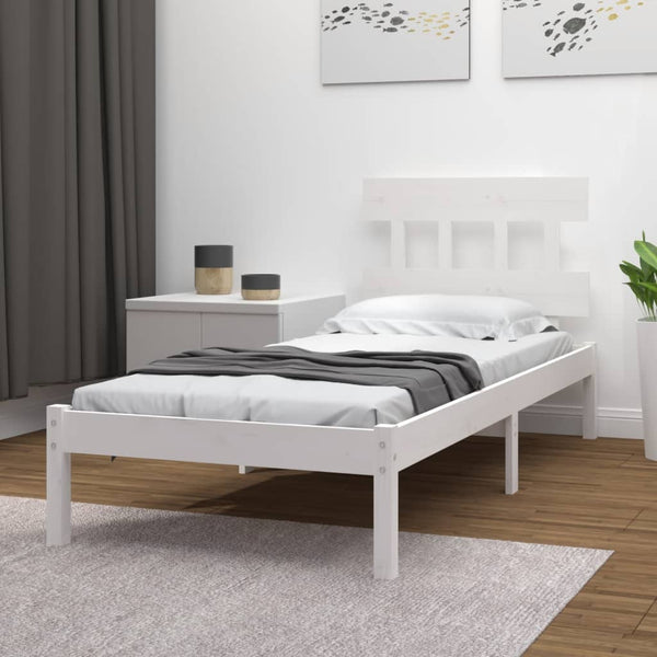 Weißes Bettgestell Aurama 100x200cm (Holz)