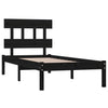 Schwarzes Bettgestell Aurama 100x200cm (Holz)