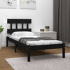 Schwarzes Bettgestell Aurama 100x200cm (Holz)