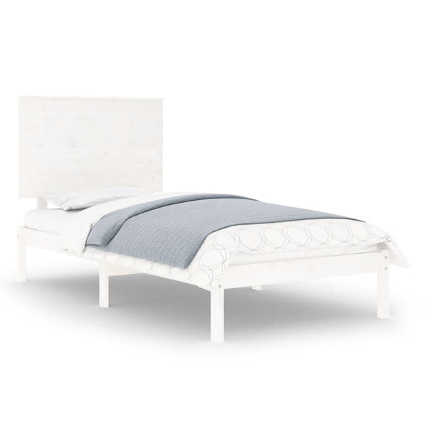 Weißer Bettrahmen Consta 90x190cm (Holz, Einzelbett)