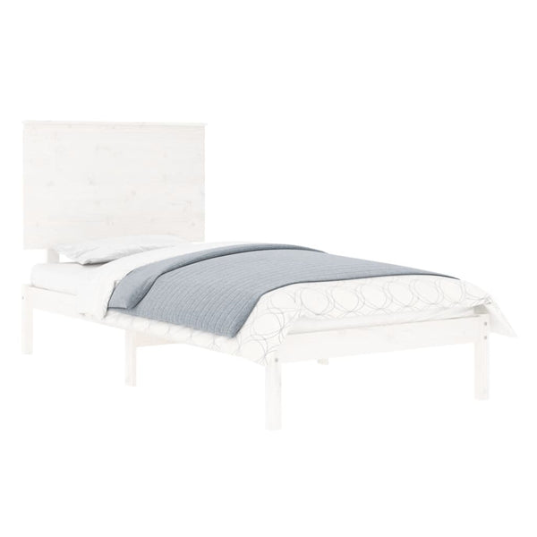 Weißer Bettrahmen Consta 90x190cm (Holz, Einzelbett)