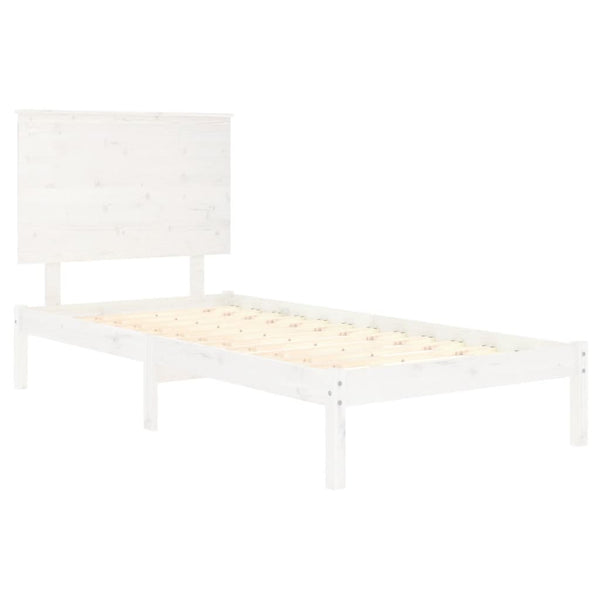 Weißer Bettrahmen Consta 90x190cm (Holz, Einzelbett)