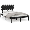 Schwarzes Bettgestell Bec 135x190cm (Doppelholz)