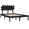 Schwarzes Bettgestell Bec 135x190cm (Doppelholz)