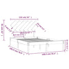 Schwarzes Bettgestell Bec 135x190cm (Doppelholz)