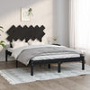 Schwarzes Bettgestell Bec 135x190cm (Doppelholz)