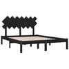Schwarzes Bettgestell Bec 140x190cm (Holz)