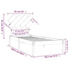 Bettrahmen Bec 90x200cm (Holz) Weiß