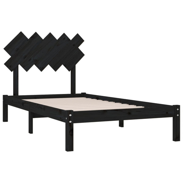 Schwarzes Bettgestell Bec 100x200cm (Holz)