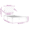 Schwarzes Bettgestell Bec 100x200cm (Holz)