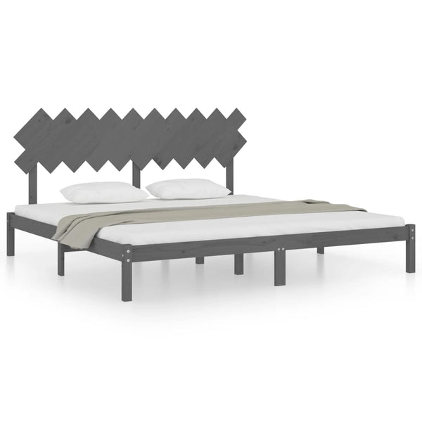 Harmaa sängynrunko Bec 200x200cm (mänty)
