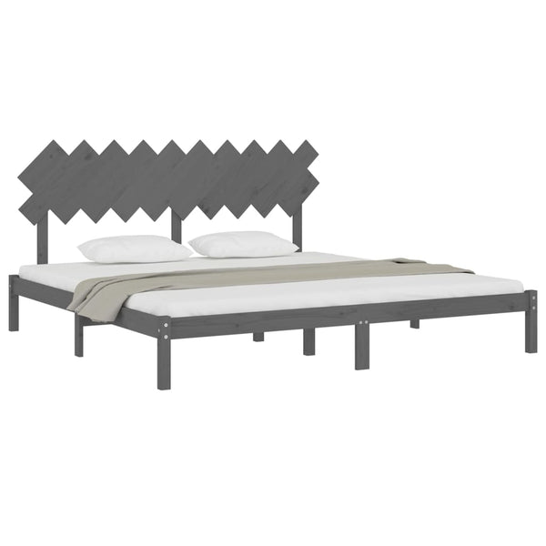 Harmaa sängynrunko Bec 200x200cm (mänty)