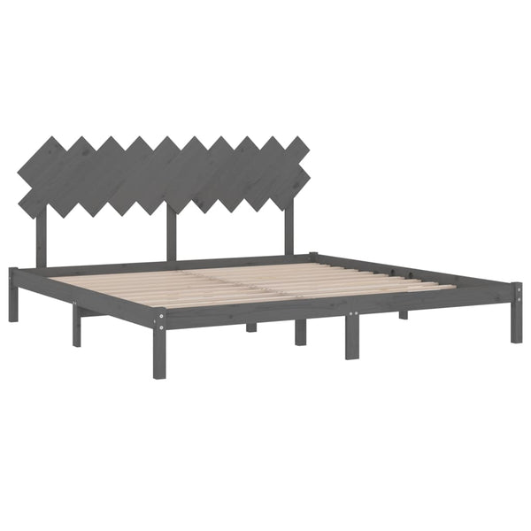 Harmaa sängynrunko Bec 200x200cm (mänty)
