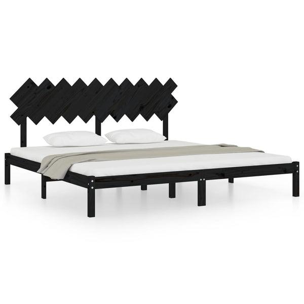 Schwarzes Bettgestell Bec 200x200cm (Kiefer)