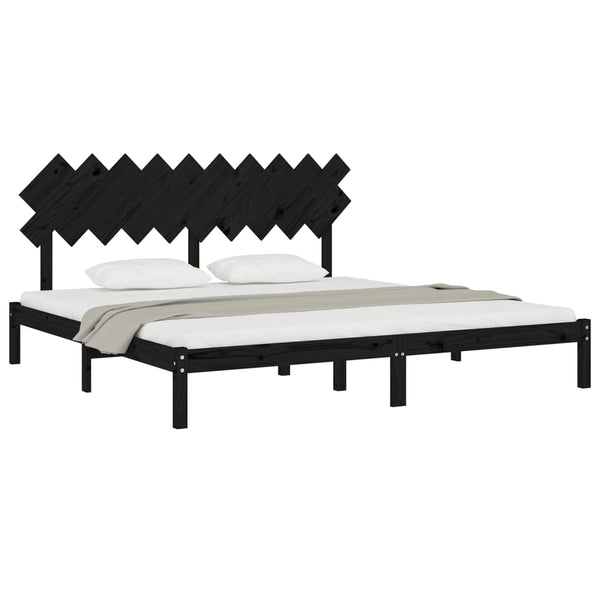 Schwarzes Bettgestell Bec 200x200cm (Kiefer)