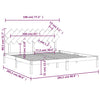 Schwarzes Bettgestell Bec 200x200cm (Kiefer)