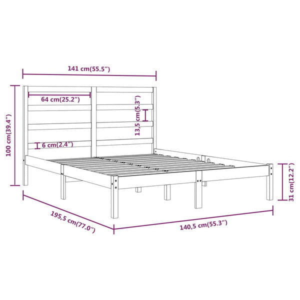 Bettgestell Sincutica 135x190cm (Doppelbett)