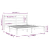 Graues Bettgestell Sincutica 200x200cm (Kiefer)