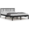 Schwarzes Bettgestell Meg 200x200cm (Kiefer)
