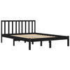 Schwarzes Bettgestell Meg 200x200cm (Kiefer)
