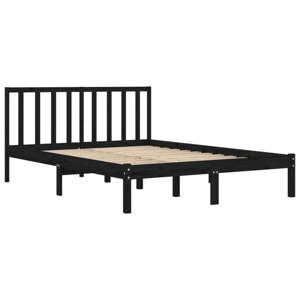 Schwarzes Bettgestell Meg 200x200cm (Kiefer)