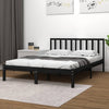 Schwarzes Bettgestell Meg 200x200cm (Kiefer)