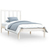 Weißes Bettgestell Elmiea 75x190cm (Kiefer, kleines Einzelbett)