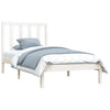 Weißes Bettgestell Elmiea 75x190cm (Kiefer, kleines Einzelbett)