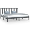 Graues Bettgestell Elmiea 200x200cm (Kiefer)