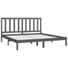 Graues Bettgestell Elmiea 200x200cm (Kiefer)