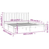 Graues Bettgestell Elmiea 200x200cm (Kiefer)