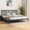 Graues Bettgestell Elmiea 200x200cm (Kiefer)