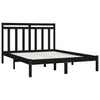 Schwarzes Bettgestell Loren 140x190cm (Holz)