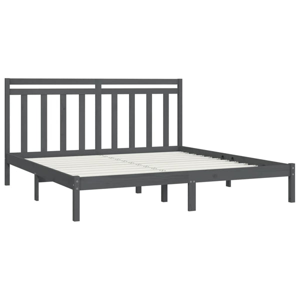 Grauer Bettrahmen Loren 200x200cm (Holz)