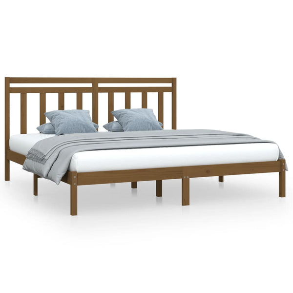 Bettrahmen Loren 200x200cm (Holz), honigbraun