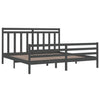 Graues Bettgestell Alesina 200x200cm (Holz)