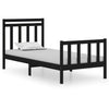 Schwarzes Bettgestell Lotty 75x190cm (Holz extra kleines Einzelbett)
