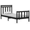 Schwarzes Bettgestell Lotty 75x190cm (Holz extra kleines Einzelbett)