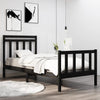 Schwarzes Bettgestell Lotty 75x190cm (Holz extra kleines Einzelbett)