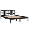 Schwarzes Bettgestell Strutu 140x190cm (Holz)