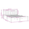 Schwarzes Bettgestell Strutu 140x190cm (Holz)