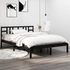 Schwarzes Bettgestell Strutu 140x190cm (Holz)