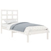 Bettgestell Sisu weiß 75x190cm (Holz, kleines Einzelbett)