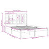 Schwarzer Bettrahmen Sisu 200x200cm (Holz)