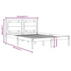 Weißes Bettgestell Nichita 140x190cm (Holz)