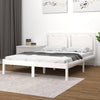 Weißes Bettgestell Nichita 140x190cm (Holz)