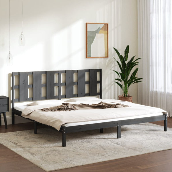 Graues Bettgestell Tiganu 200x200cm (Kiefer)