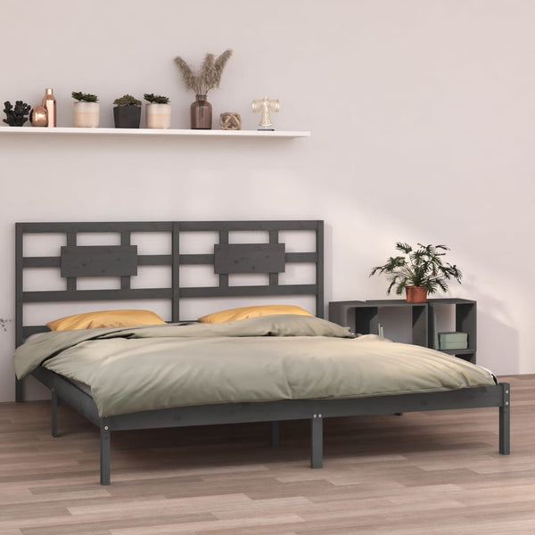 Graues Bettgestell Matioc 200x200cm (Holz)